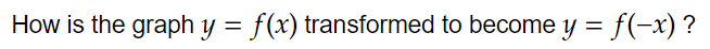 y=f(-x) ?